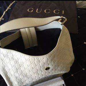 NEW Gucci White Leather Bag